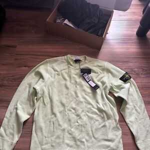 Stone Island Men's Light Green Sweater